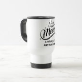 Mam A Titel net boven Queen Travel Mug Reisbeker (Voorkant links)