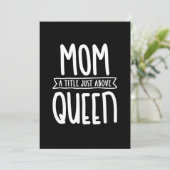 Mam A Title net boven Queen Moederdag Gift Kaart (Staand voorkant)