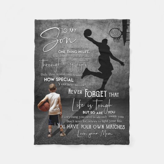 Mam aan mijn zoon als ik kan fleece deken (Voorkant)