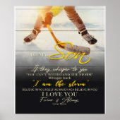 Mam aan mijn zoon Gift, zoon Birthday Gift Idee Poster (Voorkant)