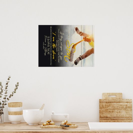 Mam aan mijn zoon Gift, zoon Birthday Gift Idee Poster (Keuken)