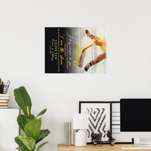 Mam aan mijn zoon Gift, zoon Birthday Gift Idee Poster (Thuiskantoor)