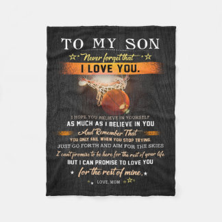 Mam aan m'n zoon die honkbal nooit krijgt fleece deken