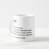 Mam - aangepaste definitie voor Moederdag koffie-M Koffiemok (Voorkant links)