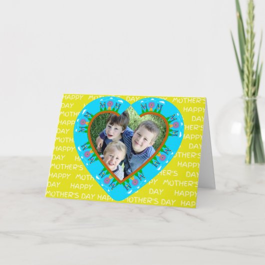 Mam Aangepaste foto-Moederdag Kaart (Voorkant)