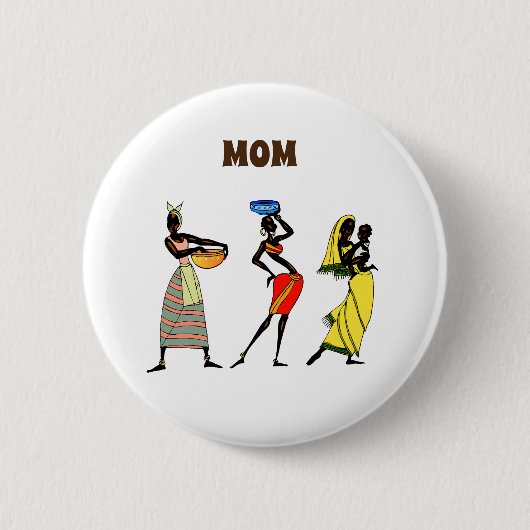 Mam African Print Ronde Button 5,7 Cm (Voorkant)