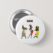 Mam African Print Ronde Button 5,7 Cm (Voorkant /achterkant)