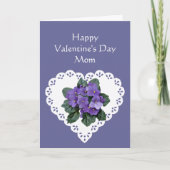 Mam African Violet Flower Valentijn Poem Feestdagen Kaart (Voorkant)