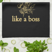 Mam Als een Boss Moederdag Keuken Handdoek (Gevouwen)