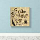 Mam altijd op mijn gedachten voor altijd in mijn h canvas afdruk (Insitu (Houten vloer))