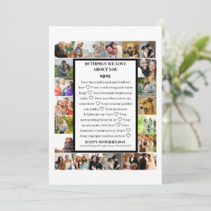 Mam appreciatie   Moederdag 22 Fotocollage Feestdagenkaart