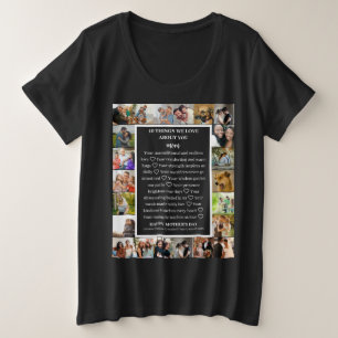 Mam appreciatie Moederdag 22 Fotocollage Grote Maat T-shirt