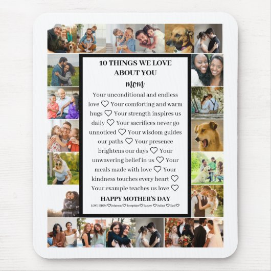 Mam appreciatie | Moederdag 22 Fotocollage Muismat (Voorkant)