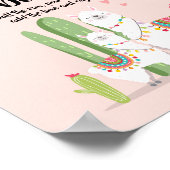 Mam-arita Margarita Bar Fiesta Llama Shower Sign Poster (Hoek)