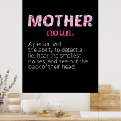 Mam Art Floral Moeder Definition Poster (Keuken)