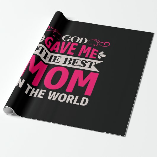 Mam Art God gaf me de beste moeder Cadeaupapier (Uitgerold)