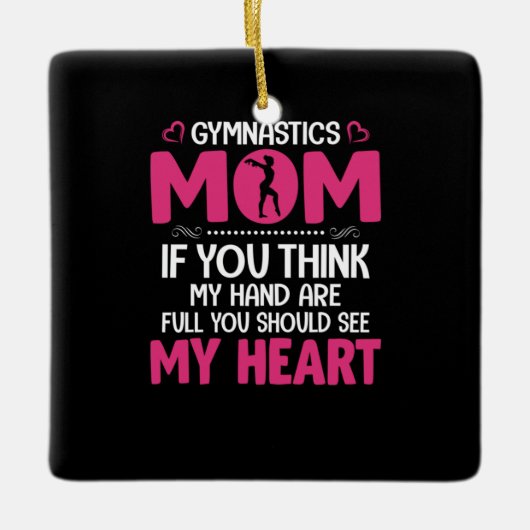 Mam Art Gymnastics Mam Keramisch Ornament (Voorkant)