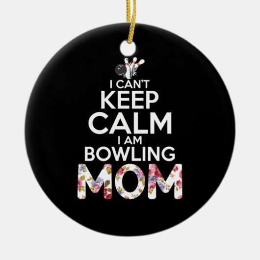 Mam Art ik ben Bowling mama Keramisch Ornament (Voorkant)