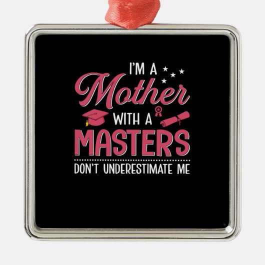 Mam Art Moeder met een master Metalen Ornament (Voorkant)