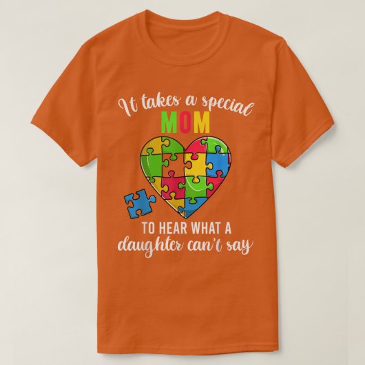 Mam Autism Awareness Family Support Shirten, Fun H T-shirt (Design voorkant)