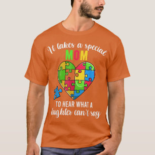 Mam Autism Awareness Family Support Shirten, Fun H T-shirt