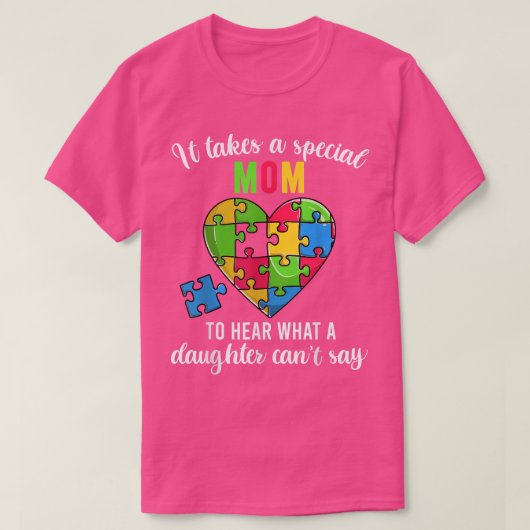 Mam Autism Awareness Family Support Shirten, Fun H T-shirt (Design voorkant)