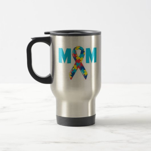 Mam Autisme Awareness Travel Mug Reisbeker (Links)