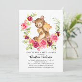 Mam & Baby Beer Baby shower Kaart (Staand voorkant)