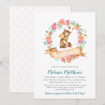 Mam Baby Beer Waterverf Floral Wreated Baby shower