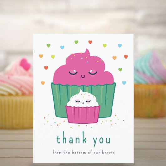 Mam & Baby Cupcake Bedankkaart