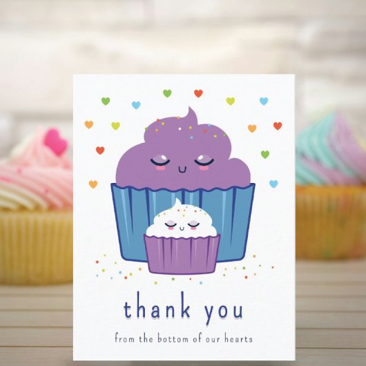 Mam & Baby Cupcake Bedankkaart