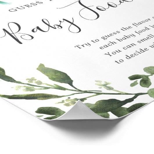 Mam Baby Dinosaur Baby shower raadt het Baby voeds Poster (Hoek)