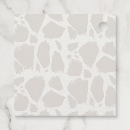 Mam & Baby Giraffe Baby shower Dank u Bedankjes Labels (Achterkant)