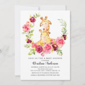 Mam & Baby Giraffe Baby shower Kaart (Voorkant)