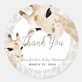 Mam & Baby Giraffe Baby shower Sticker