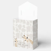 Mam & Baby Giraffe Greige Waterverf Baby shower Bedankdoosjes (Geopend)