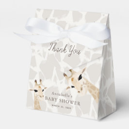 Mam & Baby Giraffe Greige Waterverf Baby shower Bedankdoosjes