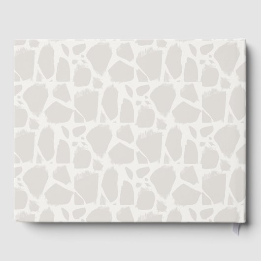 Mam & Baby Giraffe Greige Waterverf Gastenboek (Achterkant)