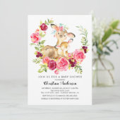 Mam & Baby Herten Baby shower Kaart (Staand voorkant)