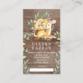 Mam & Baby Herten Baby shower Luier Raffle Ticket Informatiekaartje (Voorkant)