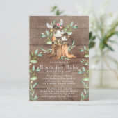 Mam & Baby Moose Baby shower Boek voor Baby Kaart (Staand voorkant)