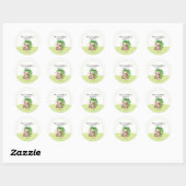 Mam & Baby Sloth Baby shower Classic Ronde Sticker (Vel)
