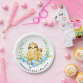 Mam & Baby Sloth Boys Baby shower 7" Bord (Feest)