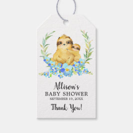 Mam & Baby Sloth Douche Favor Gift Label Cadeaulabel