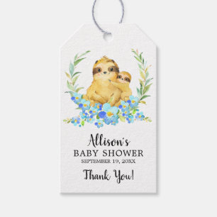 Mam & Baby Sloth Douche Favor Gift Label Cadeaulabel