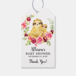 Mam & Baby Sloth Douche Favor Gift Label Cadeaulabel