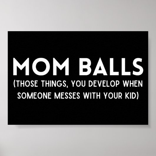 Mam Balls Funny Definition Poster (Voorkant)