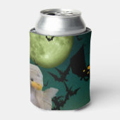 Mam, Bat en Moon Halloween Blikjeskoeler (Blikje Voorkant)