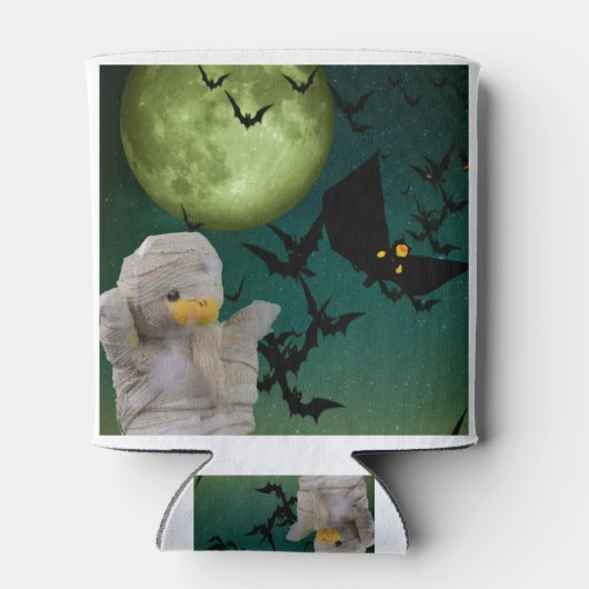 Mam, Bat en Moon Halloween Blikjeskoeler (Achterkant)