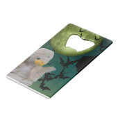 Mam, Bat en Moon Halloween Creditkaart Flessenopener (Voorkant Gekanteld)